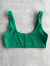 Emma Crinkle Top - Jade Green